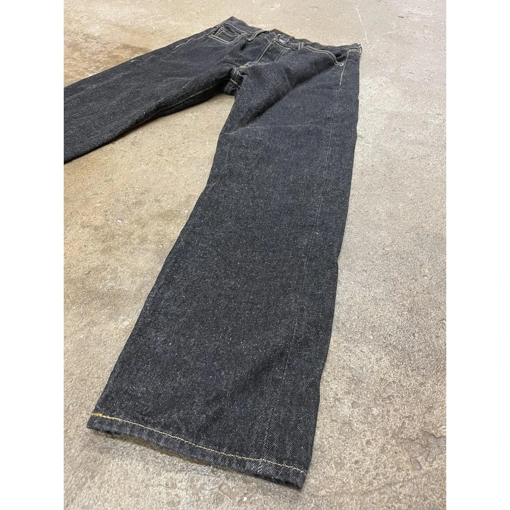 Levis 501 Jeans Mens 30x30 Dark Blue Denim Button Fly Straight Leg Shrink-to-Fit